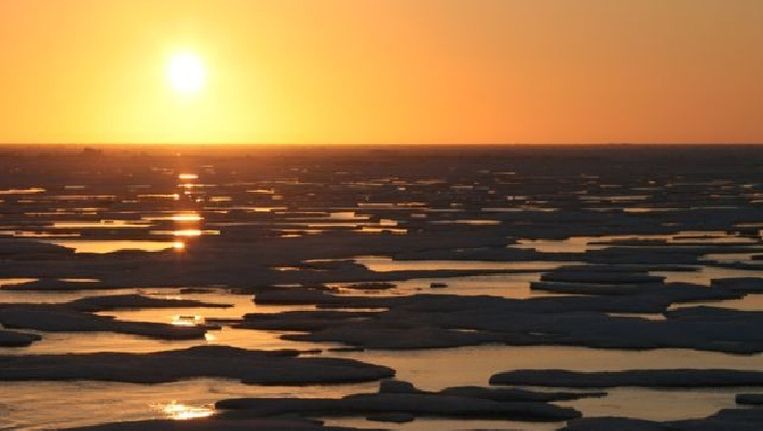 Uitzicht aan boord van expeditieschip Oden. Beeld Jorien Vonk