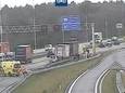 Een ongeluk met meerdere voertuigen op de A58 in de richting van Eindhoven.