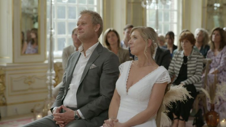 Kijkers ‘MAFS’ vertrouwen vriendinnen van bruidegom Martijn niet: ‘Daar speelt meer’ Beeld MAFS Still