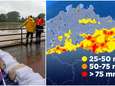 Overstromingen in Limburg en Vlaams-Brabant doordat onweders geblokkeerd raakten, bang afwachten of wachtbekkens stand houden
