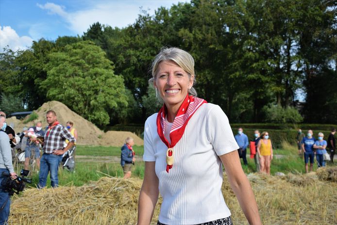 Ilse Uyttersprot op een van de laatste foto's die ze postte op Facebook, Tijdens de jaarlijkse Pikkeling (een oogstfeest) vorige week maandag.