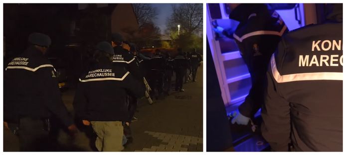 De Nederlandse politiedienst Koninklijke Marechaussee heeft beelden van de interventie in Purmerend (nabij Amsterdam) vrijgegeven.