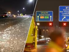 Duizenden glasscherven op A12: na negeren rode kruizen eindigen automobilisten met lekke banden
