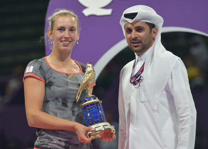 Elise Mertens won het WTA-toernooi in Doha.