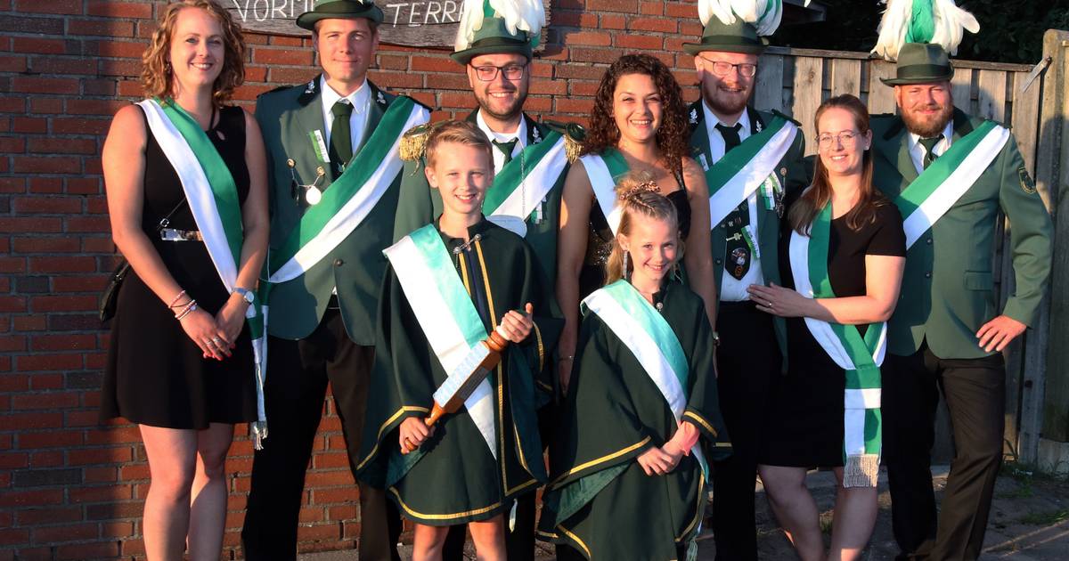 Ramon Struijk en Dex Burink de nieuwe schutterskoningen van Concordia Glane