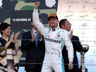 Bottas wint GP van Japan, Mercedes pakt zesde constructeurstitel op rij