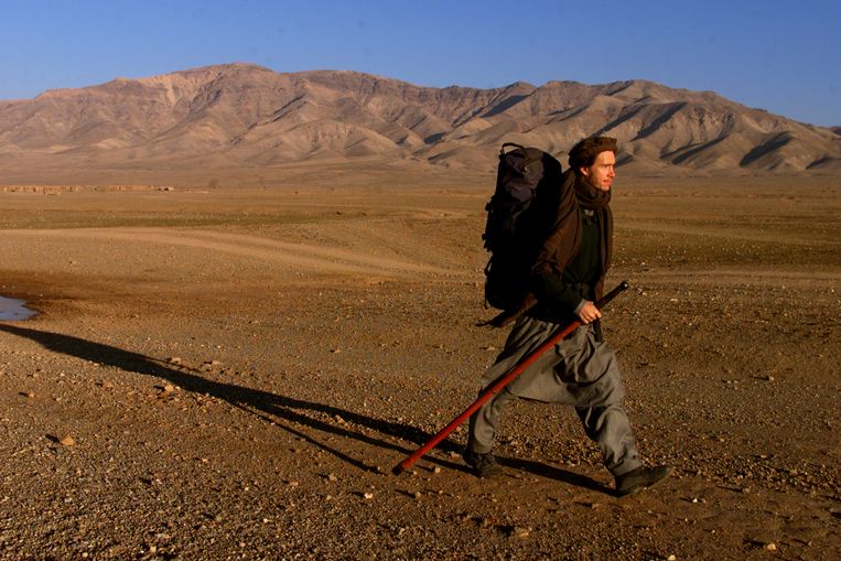 Rory Stewart op trektocht door Afghanistan. Beeld LA Times via Getty Images