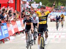 Dubbelslag Jumbo-Visma in Vuelta: Primoz Roglic wint rit over loeisteile muur, Sepp Kuss pakt rode trui