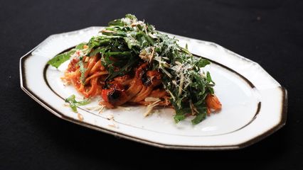 50. Linguine poivrons rôtis