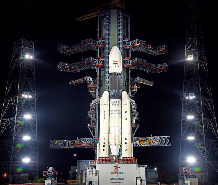 India's eerste maanlander Chandrayaan-2.  Beeld EPA