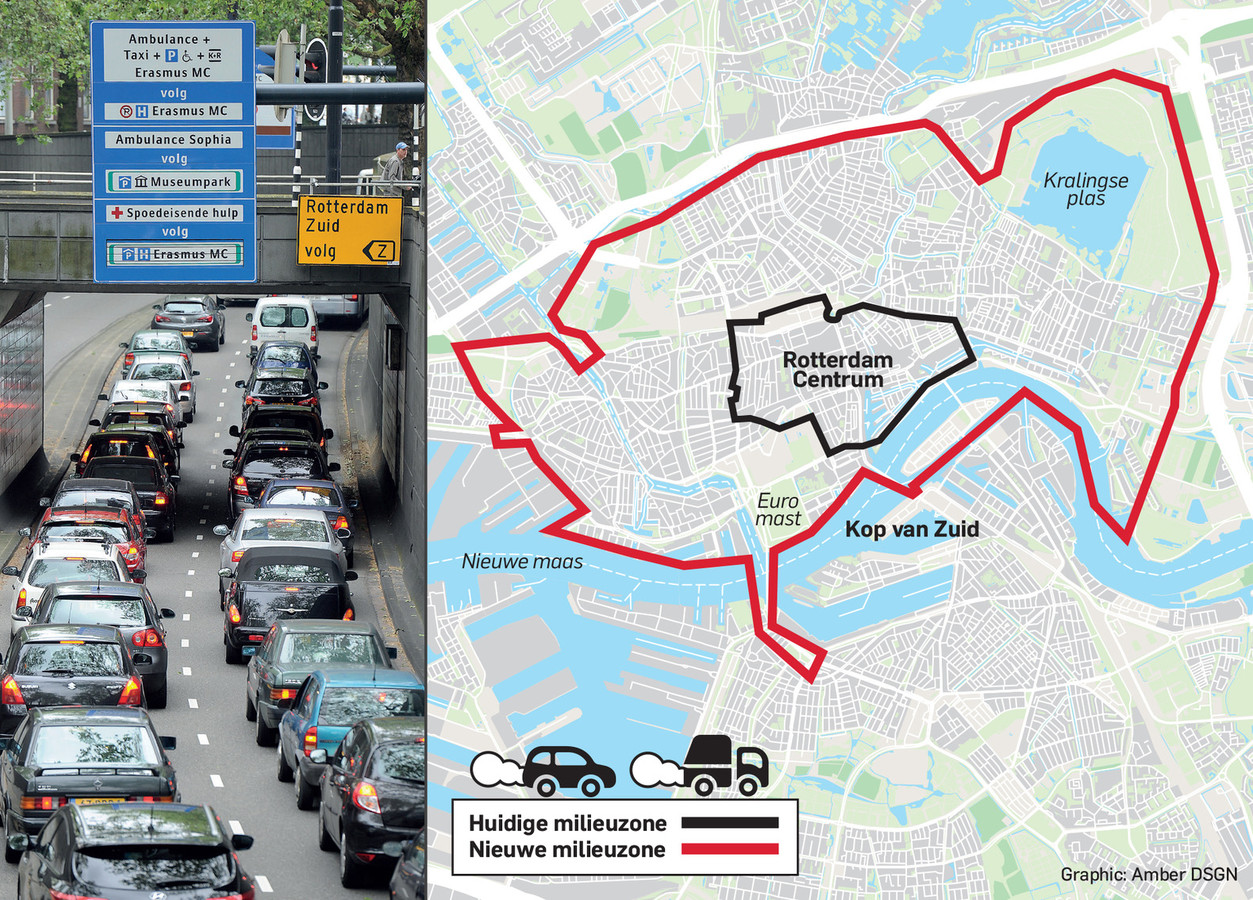 Meldpunt voor klachten over milieuzone Rotterdam Foto AD.nl