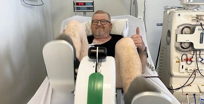 Rudi Vanneste ziet het helemaal zitten, fietsen tijdens elke dialyse