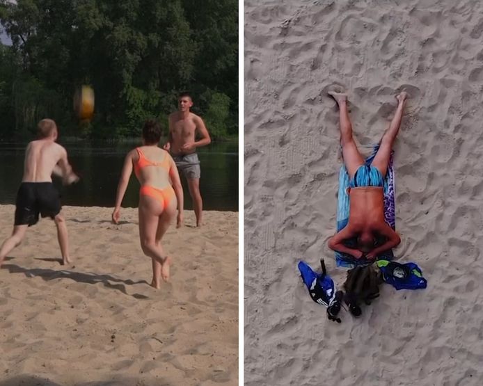 Venice Beach sur la majestueuse rivière Dnipro qui traverse la ville.