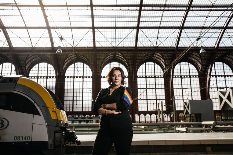 Dee, Egyptisch vluchtelinge en holebi.  Beeld Wouter Van Vooren