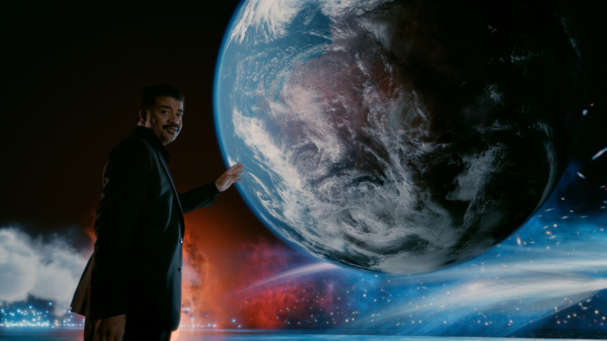 Tyson is vooral bekend als presentator van de invloedrijke docureeks 'Cosmos: A Spacetime Odyssey'.  Beeld FOX Image Collection via Getty I
