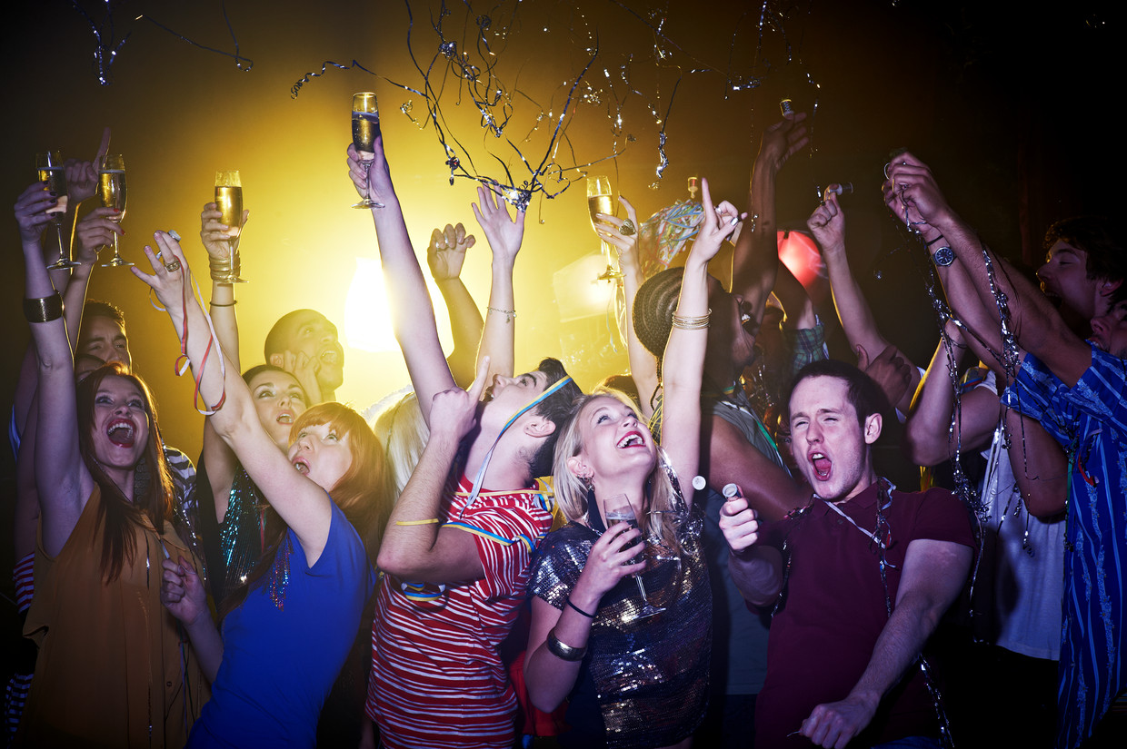 feest champagne Beeld Getty Images