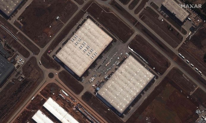 Satellietbeelden van de nieuwe dronefabriek in de Russische autonome republiek Tatarije.