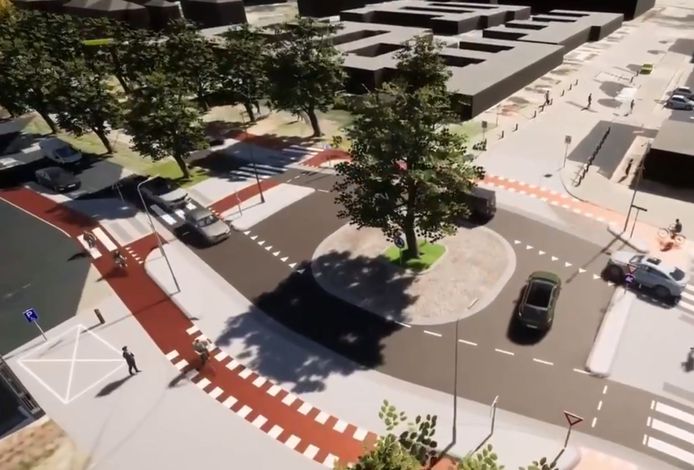 De Thorbeckelaan wordt ruimer opgezet, groener en er komen uitvoegstroken voor afslaand verkeer.