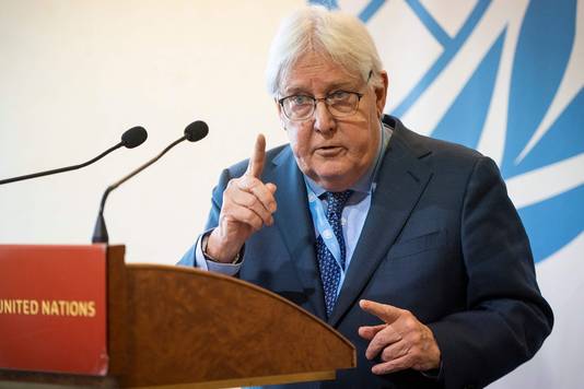 Martin Griffiths, ondersecretaris-generaal voor humanitaire zaken bij de Verenigde Naties.