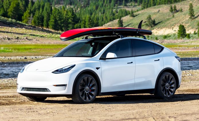 De Tesla model Y.