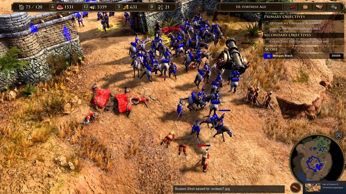 Screenshot uit Age of Empires III: Definitive Edition. De details zijn schitterend als je inzoomt.