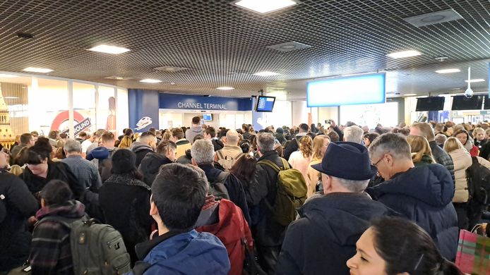 Travelers stranded in southern Brussels.