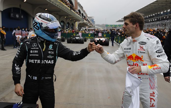 Bottas en Verstappen.