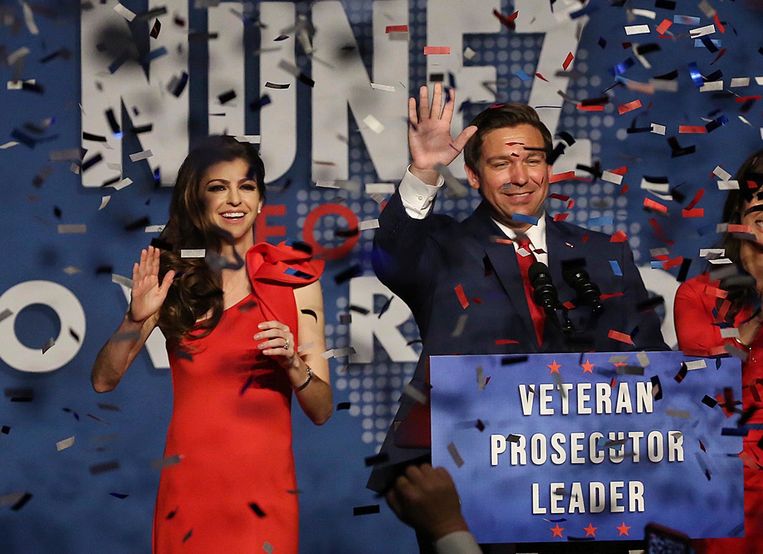 De Republikein Ron DeSantis haalde het als nieuwe gouverneur van Florida. Beeld AP