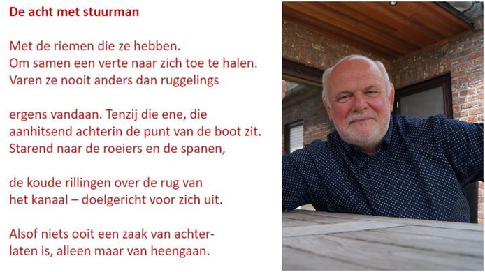 Patrick Cornillie won met het gedicht 'De acht met stuurman' de Julia Tulkens Poëzieprijs.
