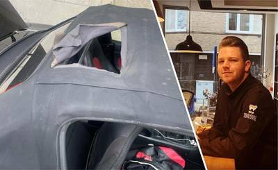 Dieven snijden dak van Frodes (26) cabrio open voor 200 euro buit: “Blijkbaar zijn er mensen die niet voor hun geld willen werken”