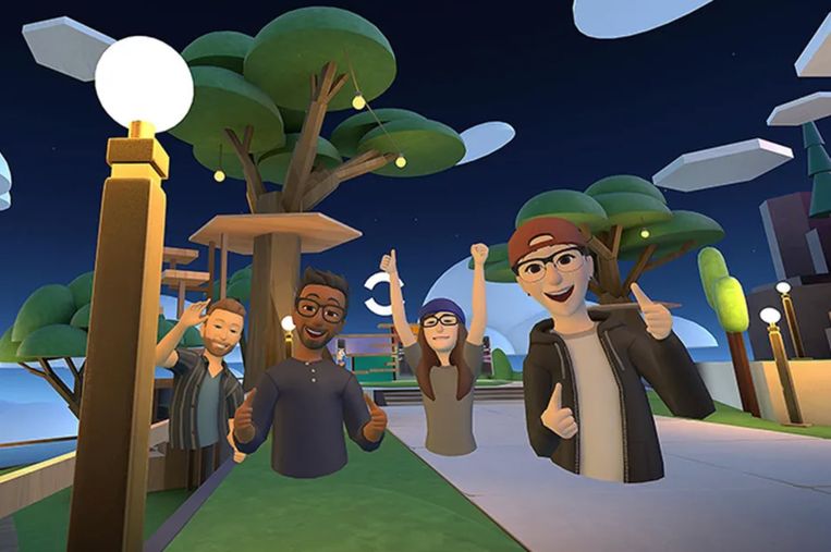 Horizon Worlds van Meta, een voorloper van de metaverse van de eigenaar van Facebook. Beeld Meta