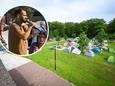 Het tentenkamp bij de Radboud Universiteit telt op woensdag meer tenten dan bij de start op maandag. Inzet: Mohammed Khatib