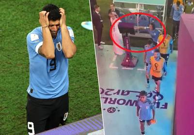 Uruguay grijpt na dramatisch slot naast ticket voor 1/8ste finales: Suárez barst in tranen uit, Cavani beukt VAR-scherm omver