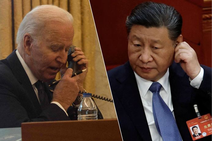 De Amerikaanse president Joe Biden (links) en Chinese ambtsgenoot Xi Jinping (rechts) op archiefbeelden.