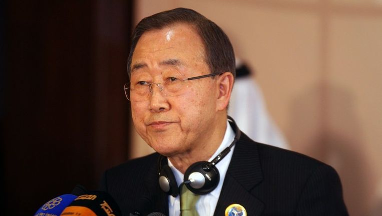 Secretaris-generaal van de Verenigde Naties Ban Ki-moon. Beeld afp