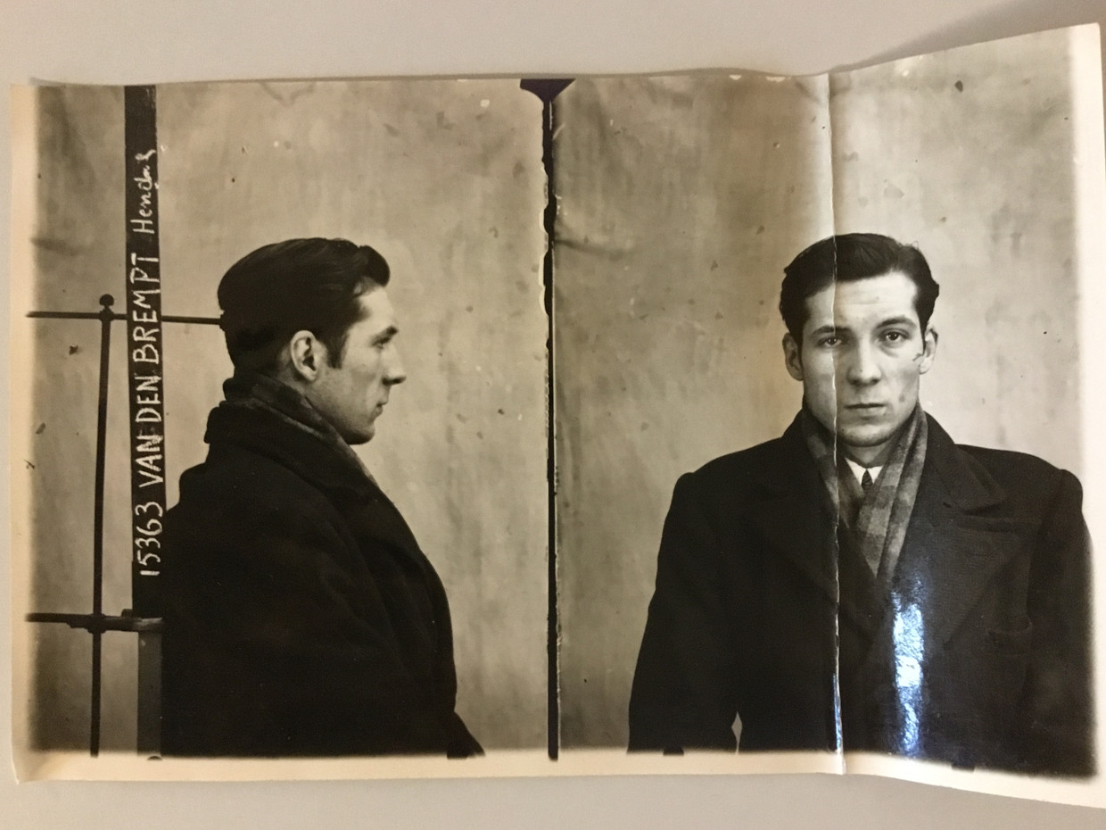 Henri Van den Brempt, de vader van Hein en Toon, op een politiefoto uit 1947. 
Voor zeno 16/02 Beeld Archief