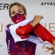 Nederlands wegkampioene Amy Pieters wordt in slaap gehouden na zware val op training