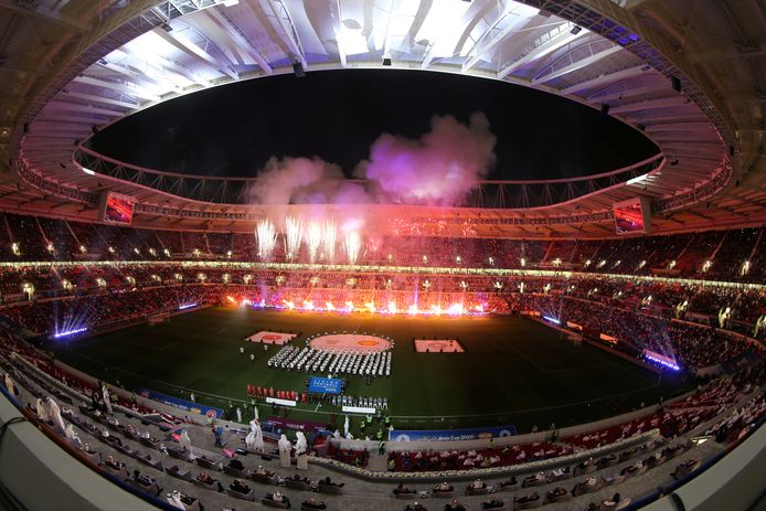 De opening van het Al Rayyan-stadion in Qatar op 18 december 2020.