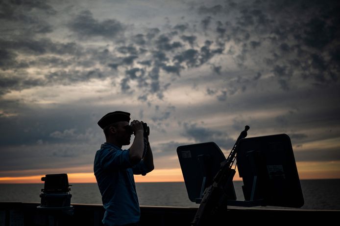 Photo d'illustration - Un marin allemand surveille l'horizon durant l'exercice de l'OTAN BALTOPS22.