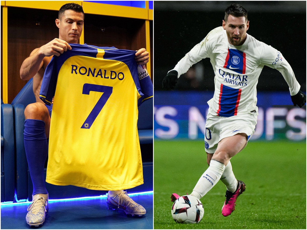Cristiano Ronaldo maakt debuut voor AlNassr tegen Lionel Messi Foto