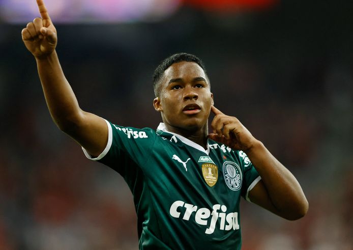 Endrick in het shirt van Palmeiras.