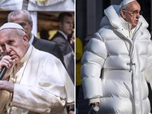 La doudoune de rappeur du pape amuse Internet