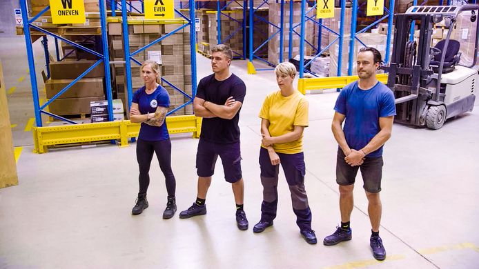 Daisy, Bjorn, Nancy en Magnus: één van deze vier kandidaten wint de titel van 'De sterkste handen'.