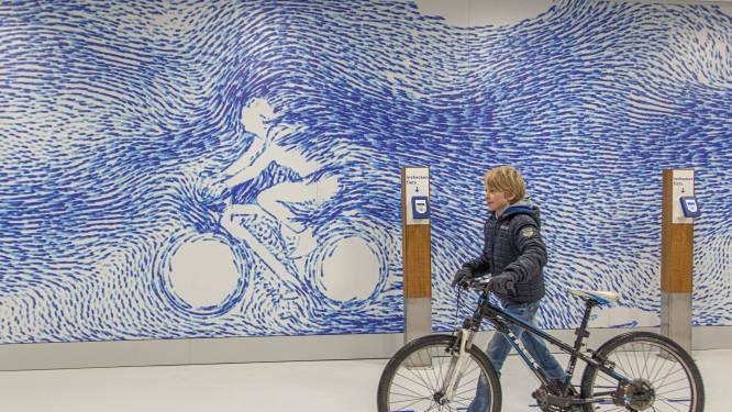 Enorme ondergrondse fietsenstalling bij station Zwolle vanaf vandaag open: Brend (9) kijkt zijn ogen uit