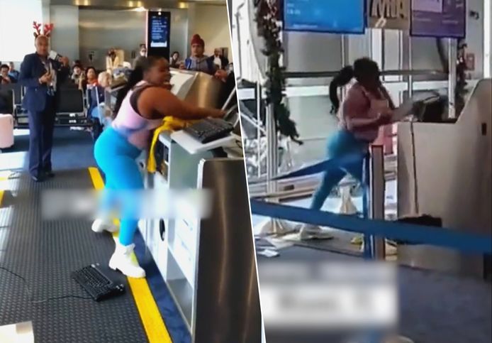Vrouw (25) gaat door het lint en sloopt balie op luchthaven