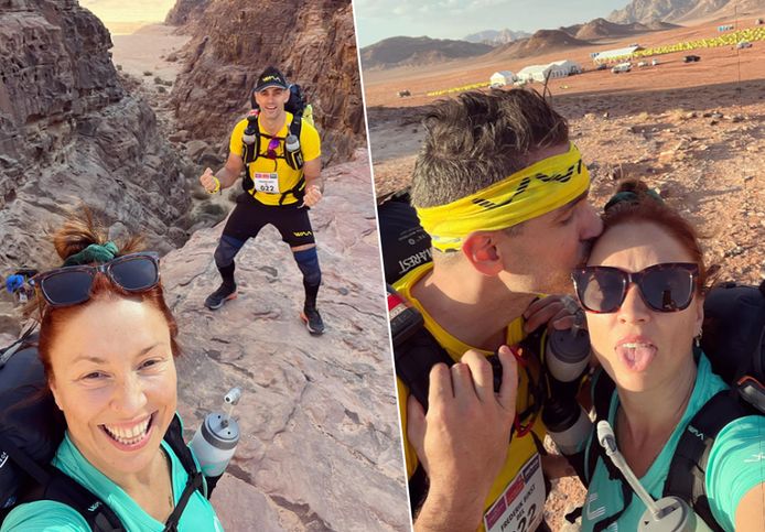 Natalia en haar vriend trotseerden een vierdaagse marathon in de woestijn.