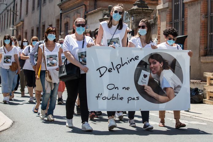 Marche blanche pour Delphine Jubillar le 12 juin dernier à Albi en présence de son mari.