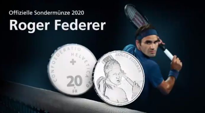 De muntstukken van Federer.