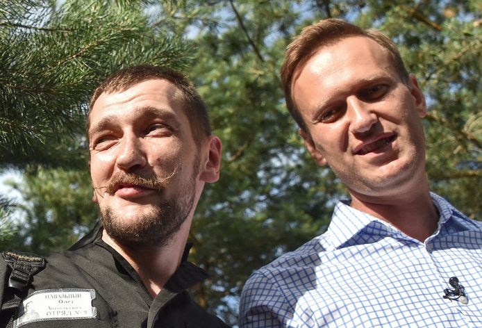 Oleg en Aleksej Navalny samen in 2018.