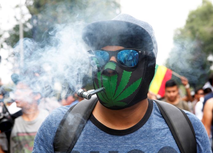 Voorstanders van legalisering komen op straat in Mexico City, tijdens een mars in mei 2018. Het lijkt erop dat ze hun slag binnenhalen.